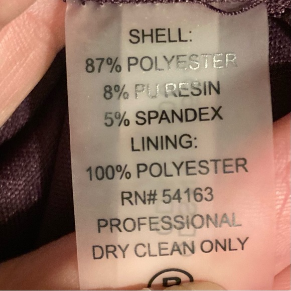 Calvin Klein faux suede / leather dress sheath work office purple size 6 - Picture 11 of 11